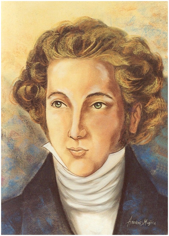 Vicenzo Bellini was an Italian opera composer. Here is an impressive Pastel Portrait by artist Andreas Mujica